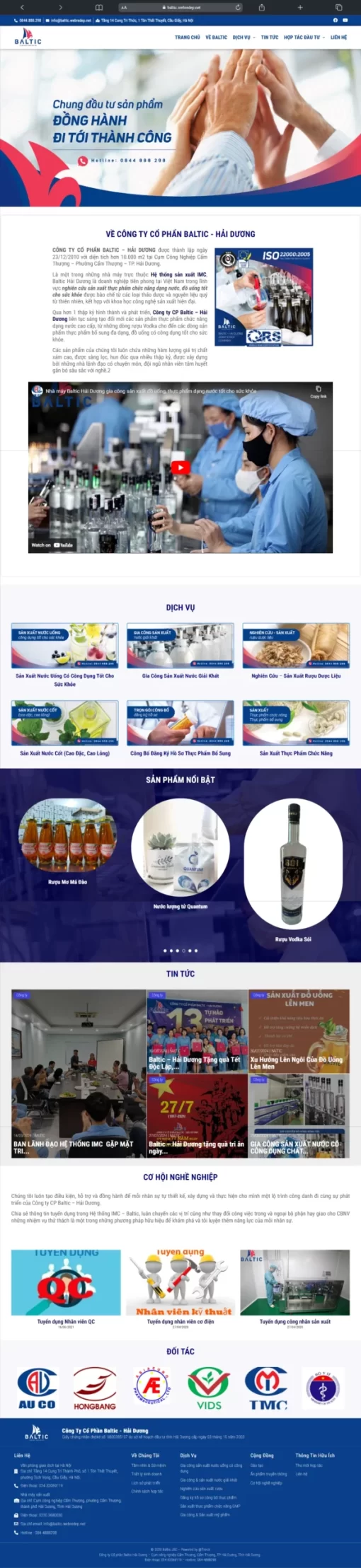Mẫu Website Baltic – T122