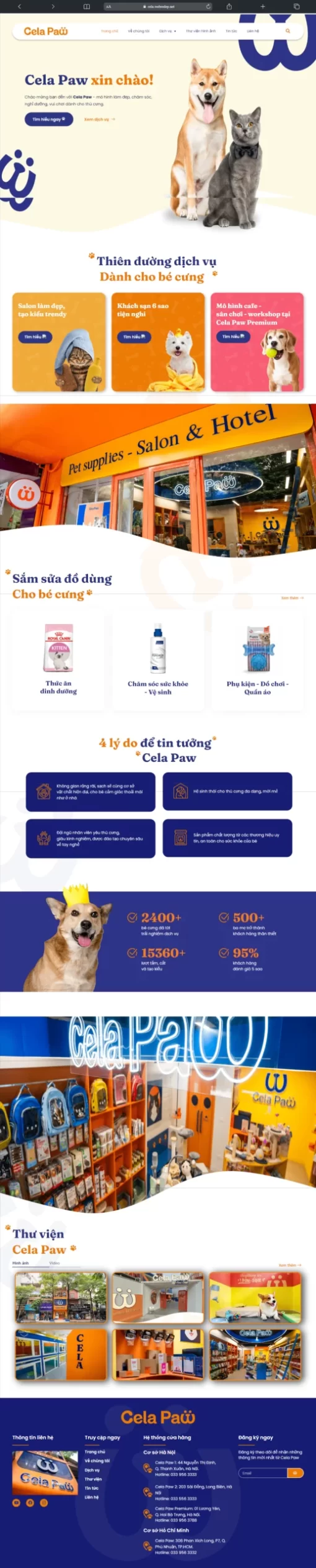 Mẫu Website Cela – T128