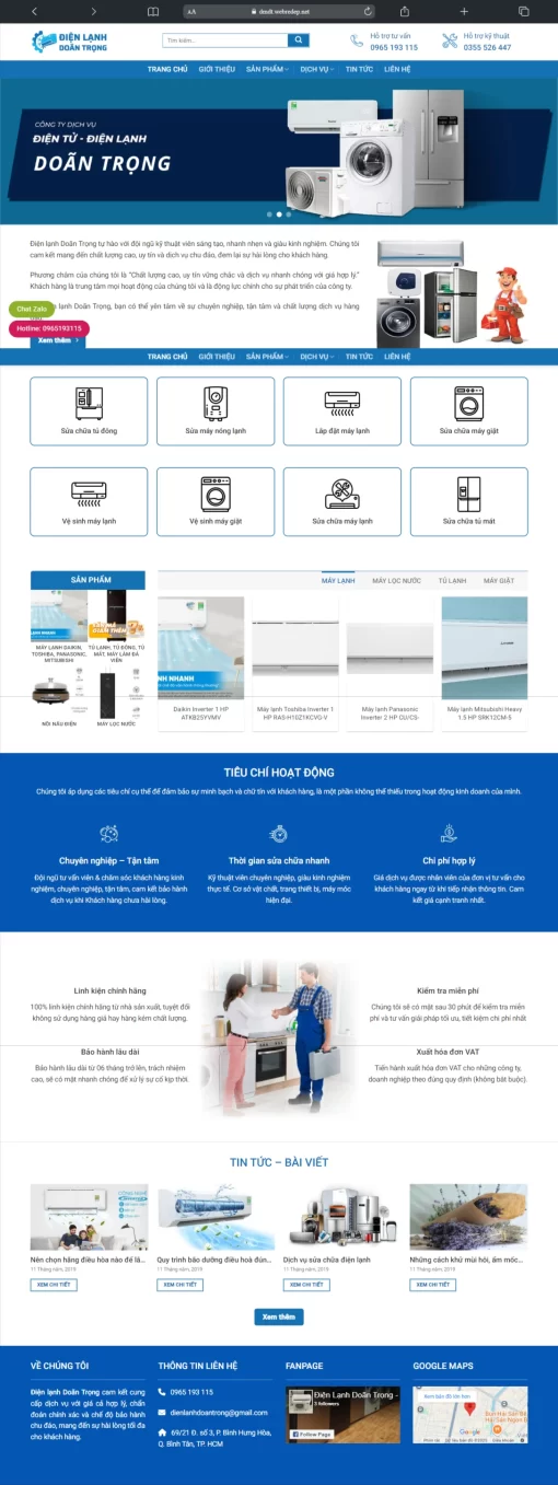 Mẫu Website DMDT – T111