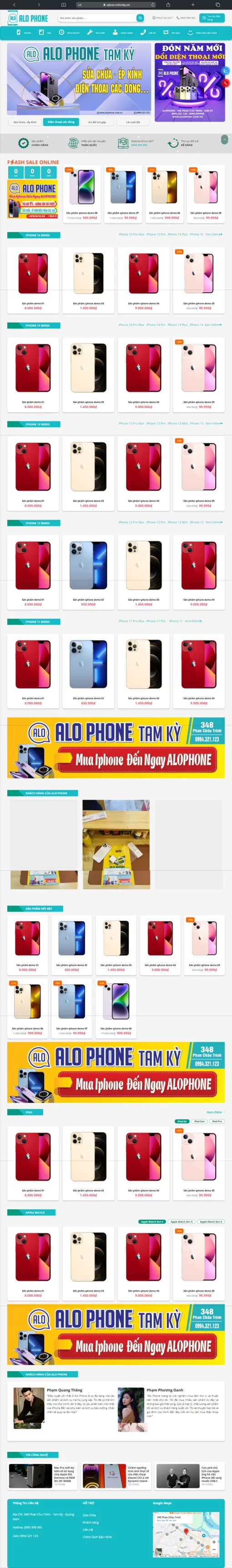 Mẫu Website Ephone – T105
