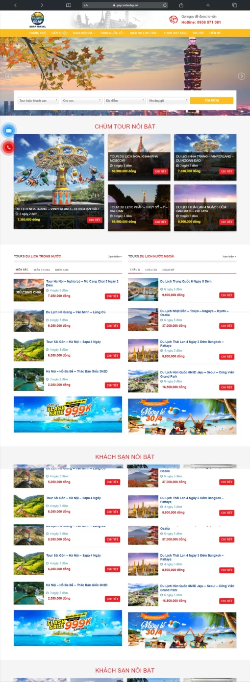 Mẫu Website Grap – T110