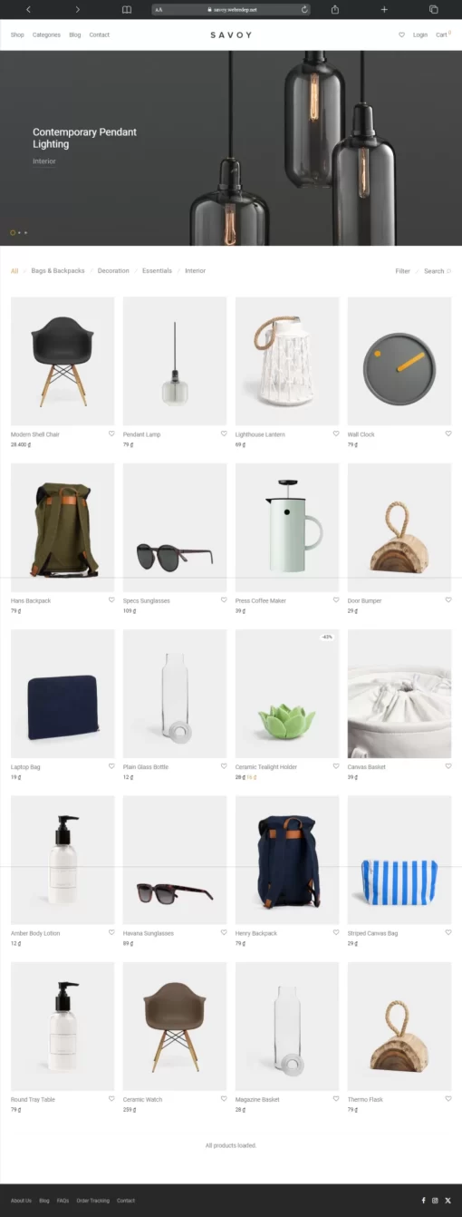 Mẫu Website Savoy – T113