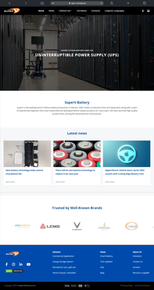 Mẫu Website SPV – T125